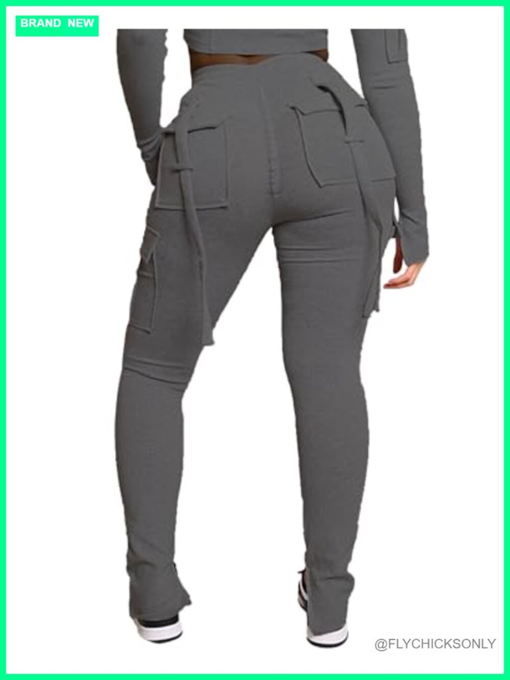 Women's Drawstring Cargo Sweatpants with Pockets Stretchy Ankle Pants